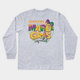 Metairie Mardi Gras Kids Long Sleeve T-Shirt